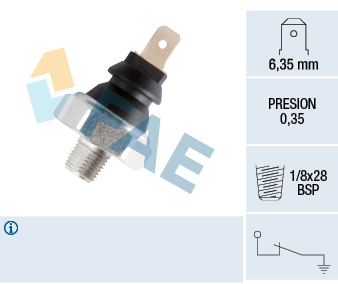 FAE Olietrykskontakt 11610 for NISSAN FORD OPEL FIAT GENERAL MOTORS DAEWOO MAZDA SUBARU RENAULT TRUCKS SUZUKI MARUTI TOYOTA DAIHATSU VW MITSUBISHI HO