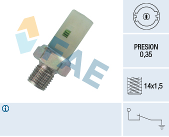 FAE Olietrykskontakt 12370 for VOLVO NISSAN RENAULT DACIA MITSUBISHI