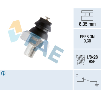 FAE Olietrykskontakt 12240 for OPEL GENERAL MOTORS INNOCENTI ISUZU TOYOTA DAIHATSU MAZDA KIA STANDARD AUTOMOBILE