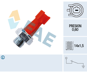 FAE Olietrykskontakt 12431 for FIAT PEUGEOT CITROËN/PEUGEOT
