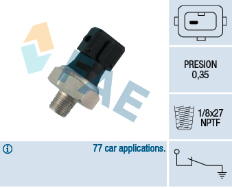 FAE Olietrykskontakt 12470 for LAND ROVER HONDA ROVER