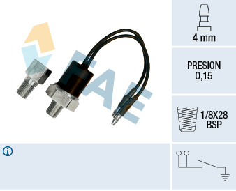 FAE Olietrykskontakt 12540 for OPEL GENERAL MOTORS ISUZU STANDARD AUTOMOBILE