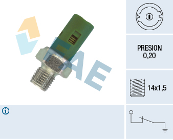 FAE Olietrykskontakt 12630 for OPEL GENERAL MOTORS DACIA RENAULT NISSAN SUZUKI