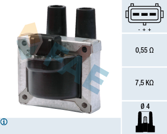 FAE Tændspole 80232 for RENAULT SEAT