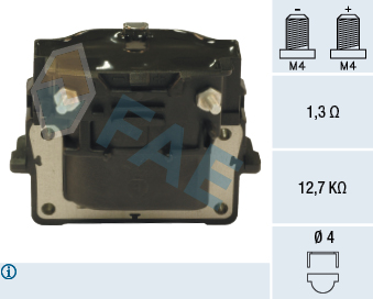 FAE Tændspole 80241 for GEO TOYOTA ISUZU HOLDEN