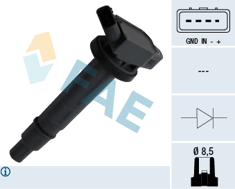 FAE Tændspole 80301 for LEXUS TOYOTA TESLA