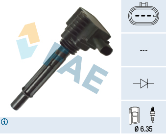 FAE Tændspole 80390 for ABARTH