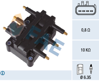 FAE Tændspole 80415 for STANDARD AUTOMOBILE JEEP