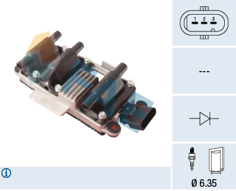 FAE Tændspole 80445 for FORD VOLVO