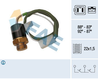 FAE Temperaturkontakt, kølerventilator 37830 for FIAT