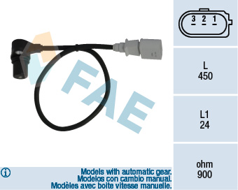 FAE Impulsgiver, krumtapaksel 79055 for AUDI STANDARD AUTOMOBILE