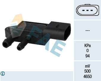 FAE Sensor,udstødningstryk 16103 for PORSCHE VW