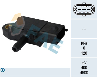 FAE Sensor,udstødningstryk 16108 for OPEL FIAT GENERAL MOTORS