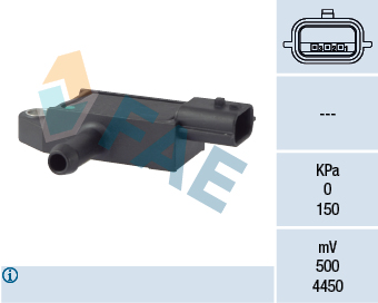 FAE Sensor,udstødningstryk 16113 for OPEL GENERAL MOTORS NISSAN RENAULT TRUCKS INFINITI RENAULT SUZUKI DACIA