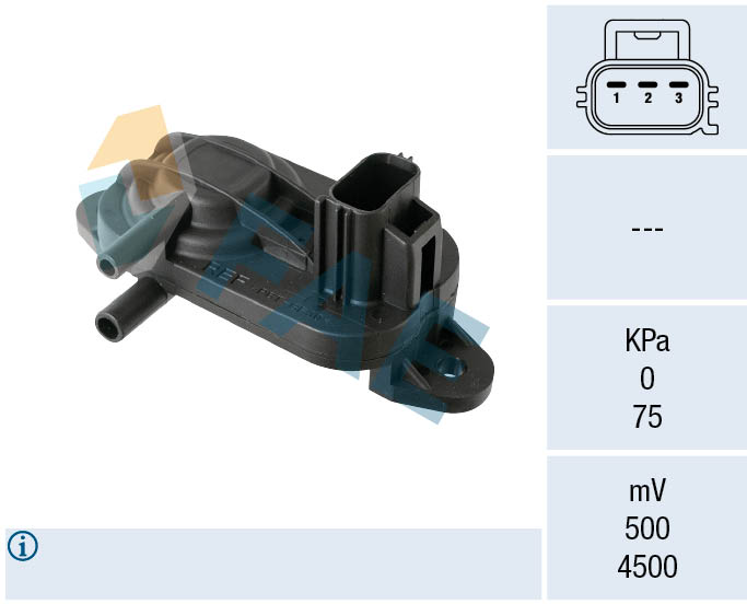 FAE Sensor,udstødningstryk 16121 for FORD VOLVO MAZDA JAGUAR LAND ROVER