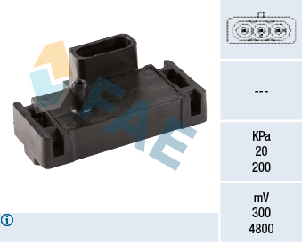 FAE Sensor, sugerørstryk 15002 for OPEL VOLVO GENERAL MOTORS ISUZU RENAULT STANDARD AUTOMOBILE