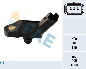 FAE Sensor, sugerørstryk 15011 for PEUGEOT RENAULT