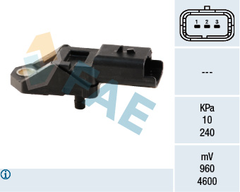 FAE Sensor, sugerørstryk 15027 for FORD CITROËN LANCIA MAZDA TOYOTA