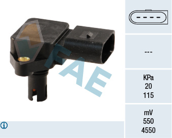 FAE Sensor, sugerørstryk 15038 for VW SEAT