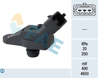 FAE Sensor, sugerørstryk 15055 for OPEL FIAT VAUXHALL GENERAL MOTORS