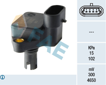 FAE Sensor, sugerørstryk 15062 for SKODA