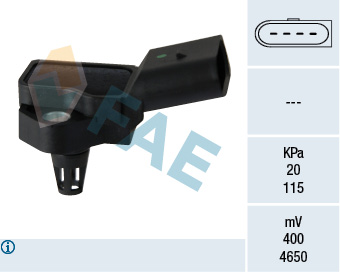 FAE Sensor, sugerørstryk 15060 for VW
