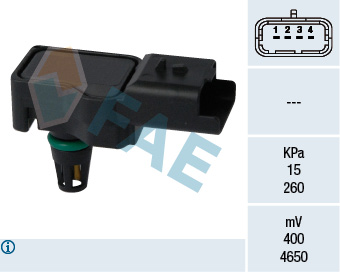 FAE Sensor, sugerørstryk 15075 for BMW MINI PEUGEOT CITROËN