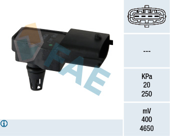FAE Sensor, sugerørstryk 15097 for DS CHEVROLET IVECO MWM FORD VW AGRALE VM