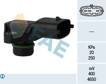 FAE Sensor, sugerørstryk 15123 for HYUNDAI STANDARD AUTOMOBILE
