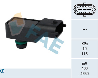 FAE Sensor, sugerørstryk 15127 for PIAGGIO OPEL CADILLAC GENERAL MOTORS ALFA ROMEO SUZUKI STANDARD AUTOMOBILE