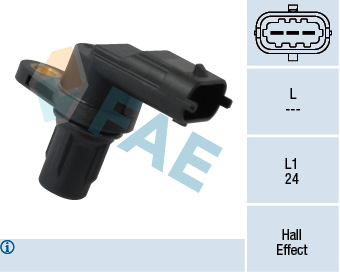 FAE Sensor, knastakselposition 79350 for FIAT OPEL FORD GENERAL MOTORS IVECO KIA JEEP MERCEDES-BENZ ROVER LAND ROVER SUZUKI CHRYSLER CITROËN