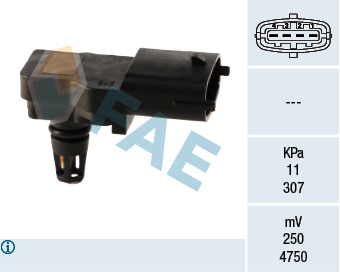 FAE Sensor, ladetryk 15036 for DS CITROËN MASERATI VAUXHALL GMC FORD USA FORD SAAB OPEL VOLVO POLESTAR JEEP FIAT ALFA ROMEO IVECO MERCEDES-BENZ PEUGE