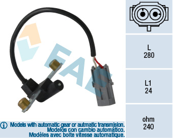 FAE Impulsgiver, krumtapaksel 79022 for RENAULT