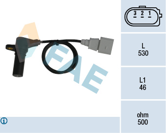 FAE Impulsgiver, krumtapaksel 79063 for FORD SKODA AUDI STANDARD AUTOMOBILE