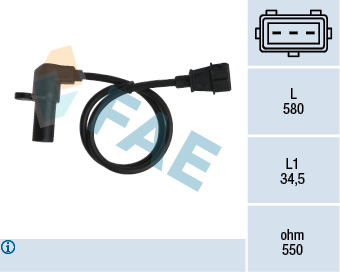 FAE Impulsgiver, krumtapaksel 79075 for OPEL VAUXHALL