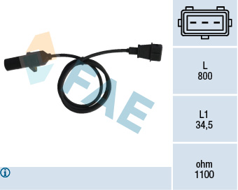 FAE Impulsgiver, krumtapaksel 79296 for PEUGEOT FIAT