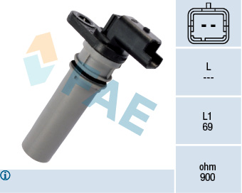FAE Omdrejningssensor, automat gear 79256 for OPEL LANCIA