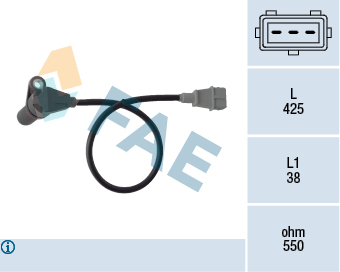FAE Impulsgiver, krumtapaksel 79364 for DS GENERAL MOTORS CHEVROLET DAEWOO STANDARD AUTOMOBILE