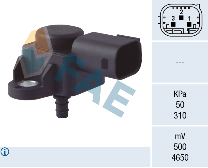 FAE Sensor, sugerørstryk 15103 for JEEP MERCEDES-BENZ CHRYSLER SMART MITSUBISHI STANDARD AUTOMOBILE