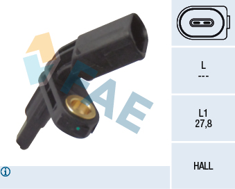 FAE ABS Sensor 78012 for PORSCHE MAN AUDI STANDARD AUTOMOBILE