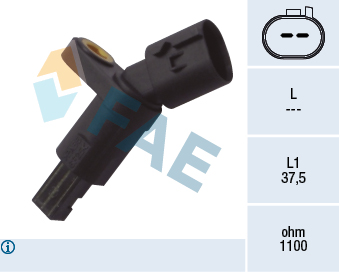 FAE ABS Sensor 78016 bagaksel for STANDARD AUTOMOBILE VW