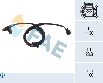 FAE ABS Sensor 78025 bagaksel for FORD VW SEAT