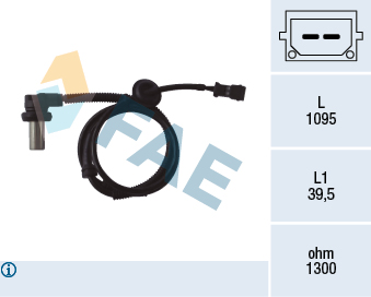 FAE ABS Sensor 78062 foraksel for VW STANDARD AUTOMOBILE