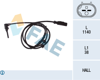 FAE ABS Sensor 78084 foraksel for LANCIA FIAT ALFA ROMEO CITROËN CHRYSLER