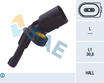 FAE ABS Sensor 78101 Bagaksel højre for AUDI STANDARD AUTOMOBILE