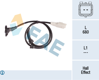 FAE ABS Sensor 78181 for PEUGEOT CITROËN