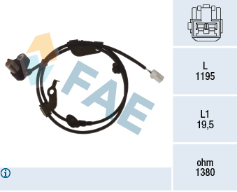 FAE ABS Sensor 78474 for MAZDA