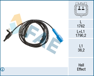 FAE ABS Sensor 78516 for CITROËN