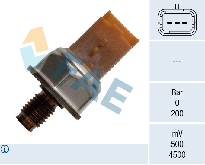 FAE Sensor, brændstoftryk 15607 for VAUXHALL PEUGEOT