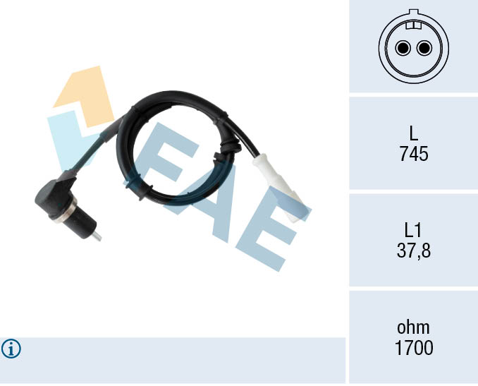 FAE ABS Sensor 78555 for RENAULT